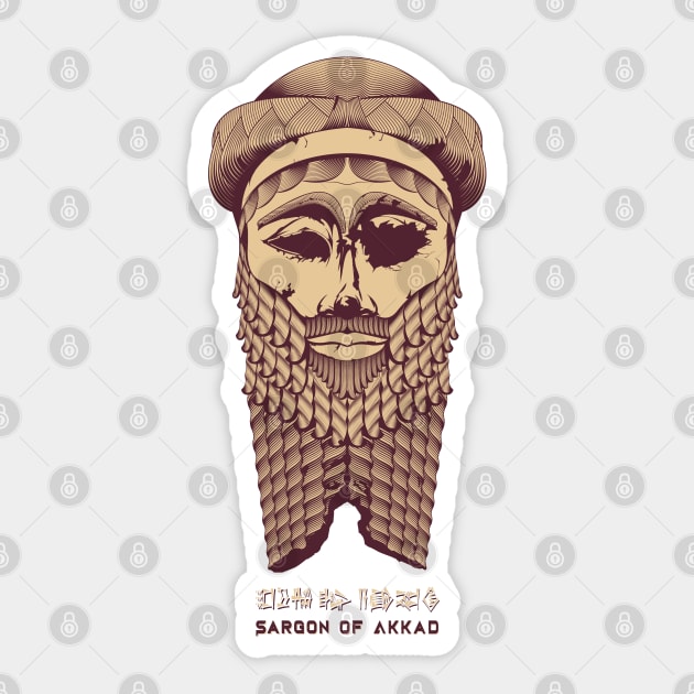 Sargon of Akkad Sticker by Dingir ENKI